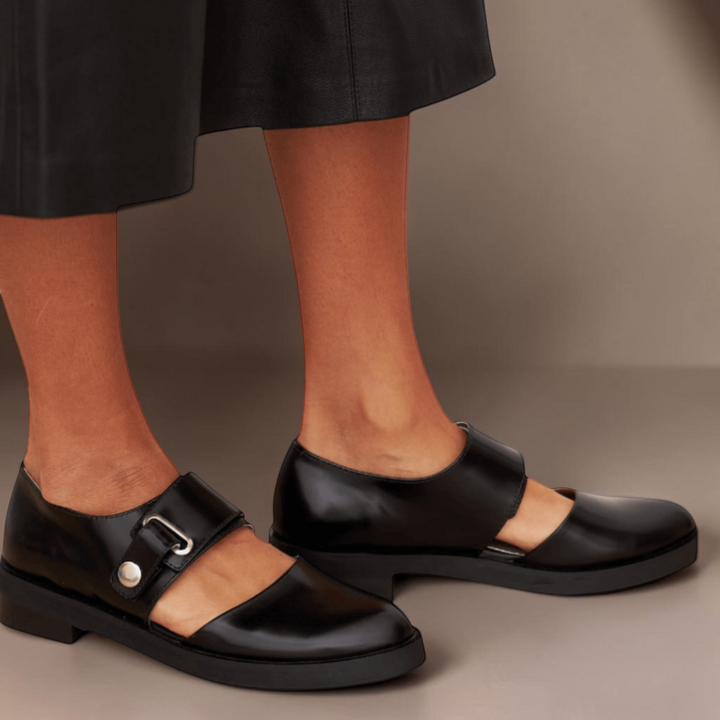 Norma | Adjustable Strap Mary Jane Flats