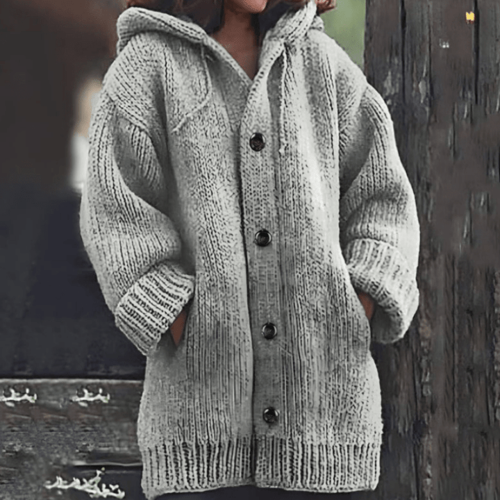 ELIZABETH | SOFT HOODED KNIT CARDIGAN