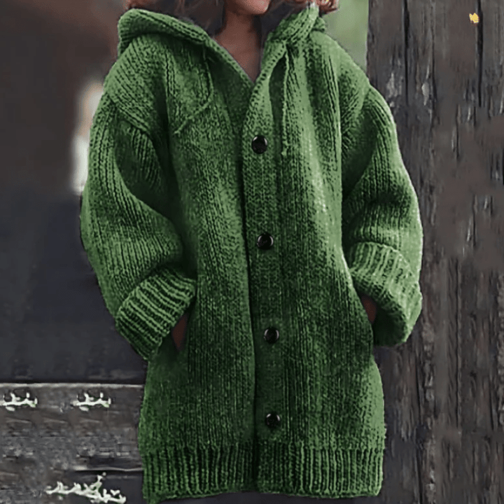 ELIZABETH | SOFT HOODED KNIT CARDIGAN