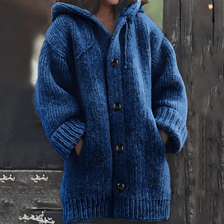 ELIZABETH | SOFT HOODED KNIT CARDIGAN