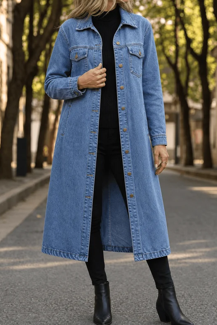 Denara Denim Maxi Coat