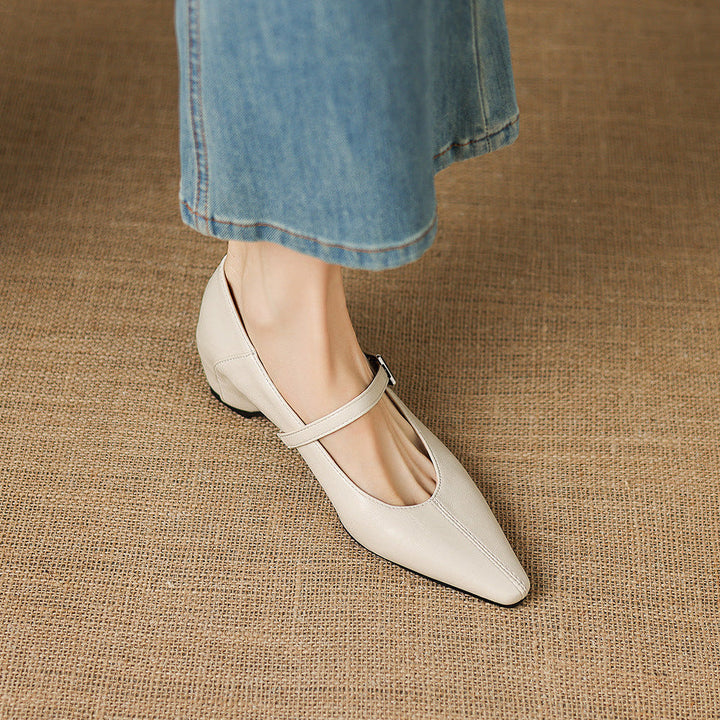 Tamsin | Pointed-Toe Mary Jane Flat