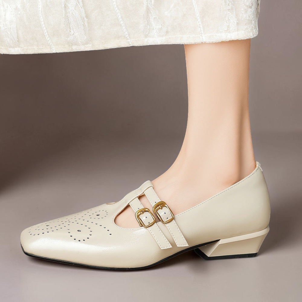 Marisol | Brogued Dual-Strap Mary Jane Pump