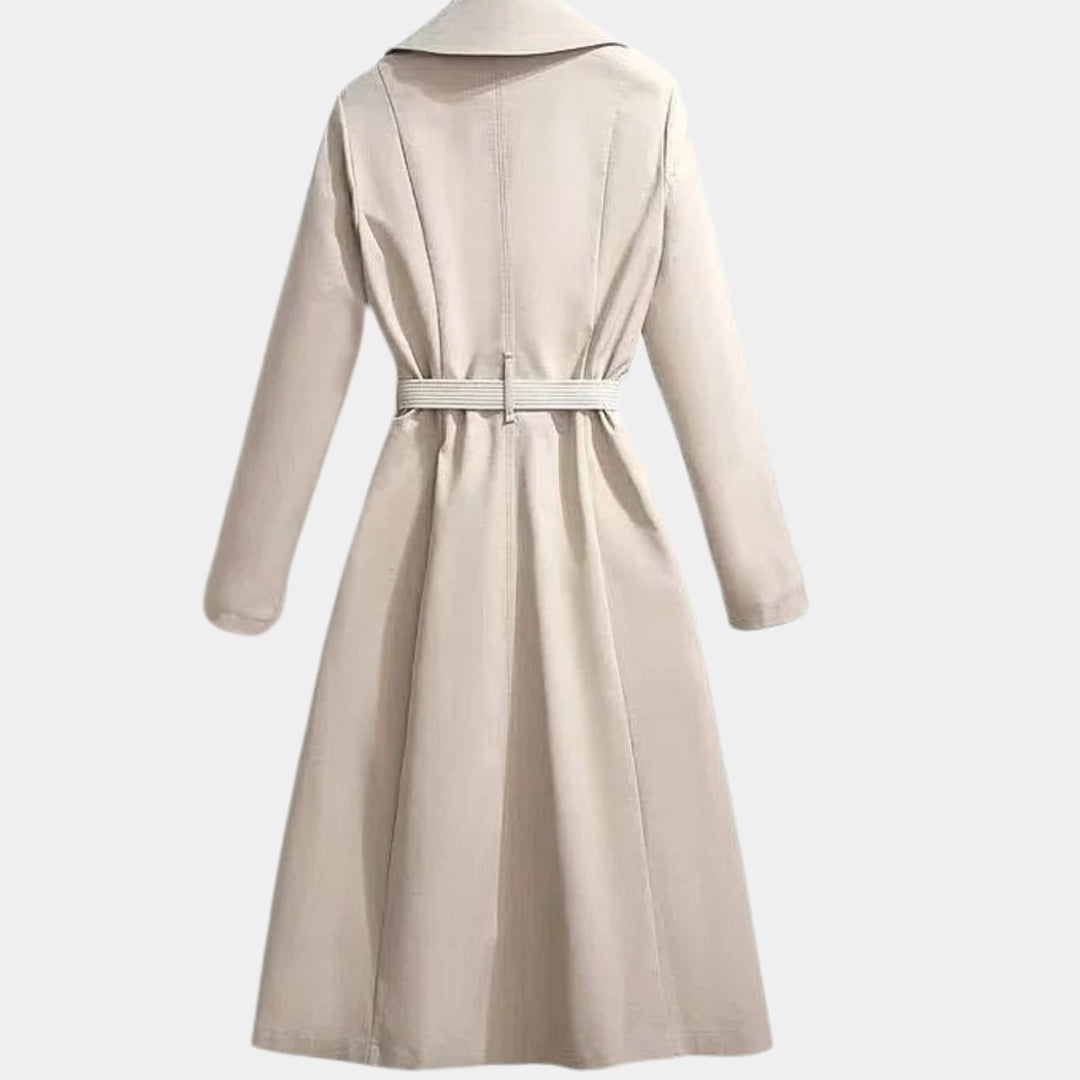 Clarice | Belted Classic Midi Trench Coat