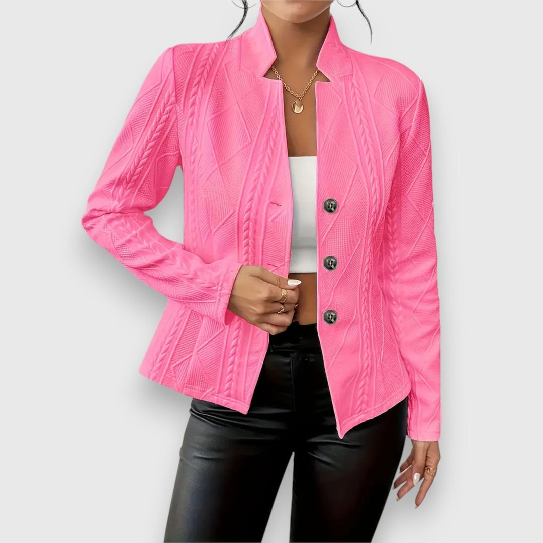Loretta | Textured Button-Front Cardigan