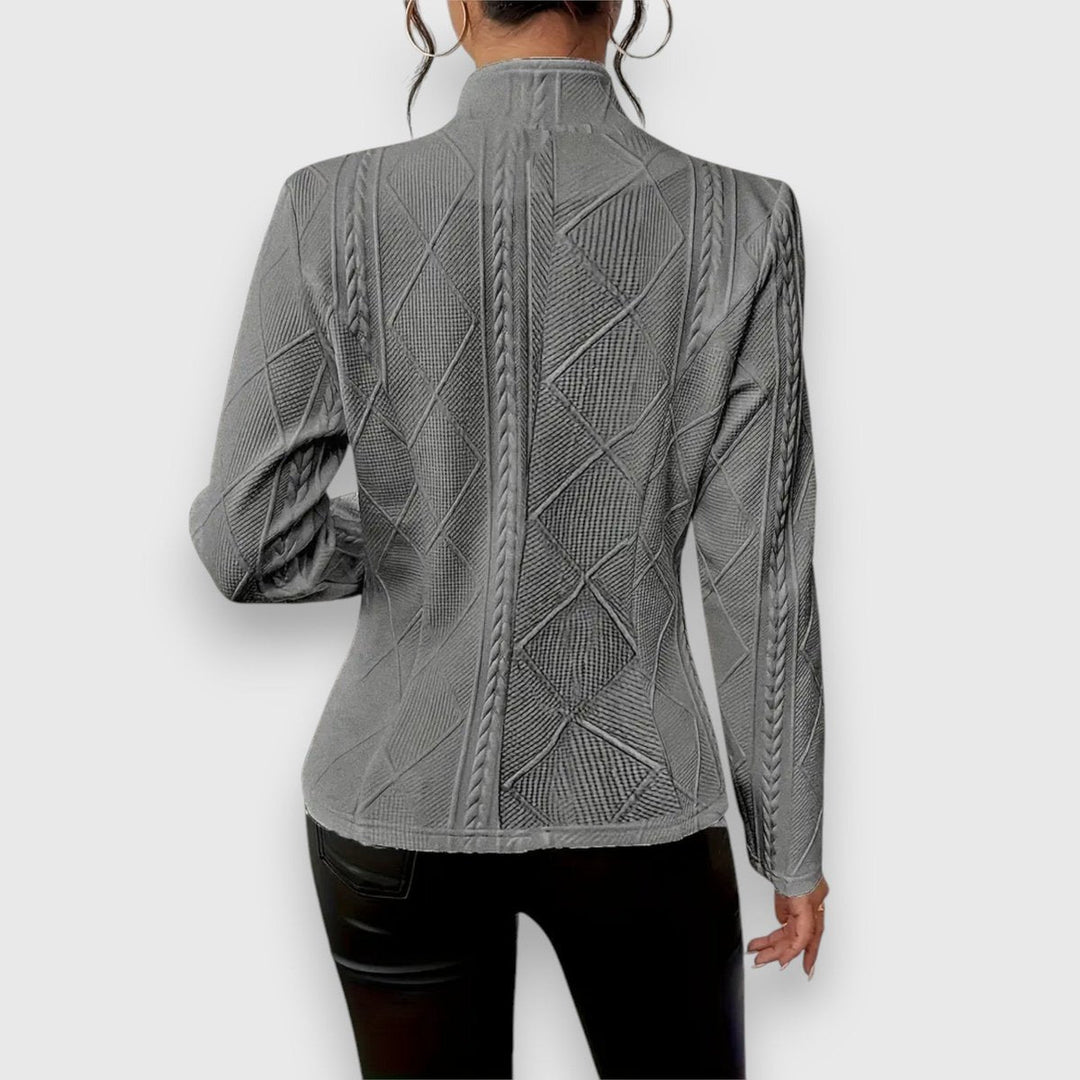 Loretta | Textured Button-Front Cardigan
