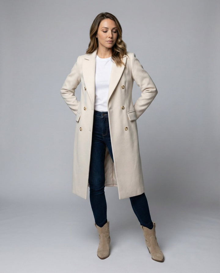 Emeline | Double-Breasted Longline Overcoat