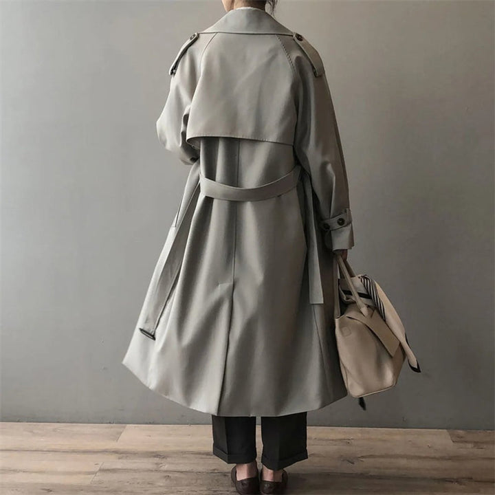 Katherine | Double-Breasted Belted Long Trench Coat
