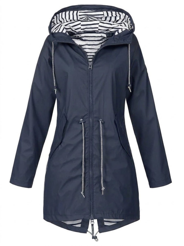 Margaret | Hooded Drawstring Rain Coat
