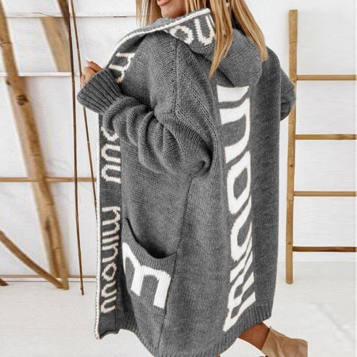 Rosabel | Hooded Open-Front Knit Cardigan