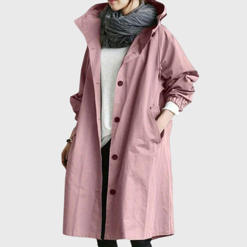 Ruth | Hooded Relaxed-Fit Long Trench Coat