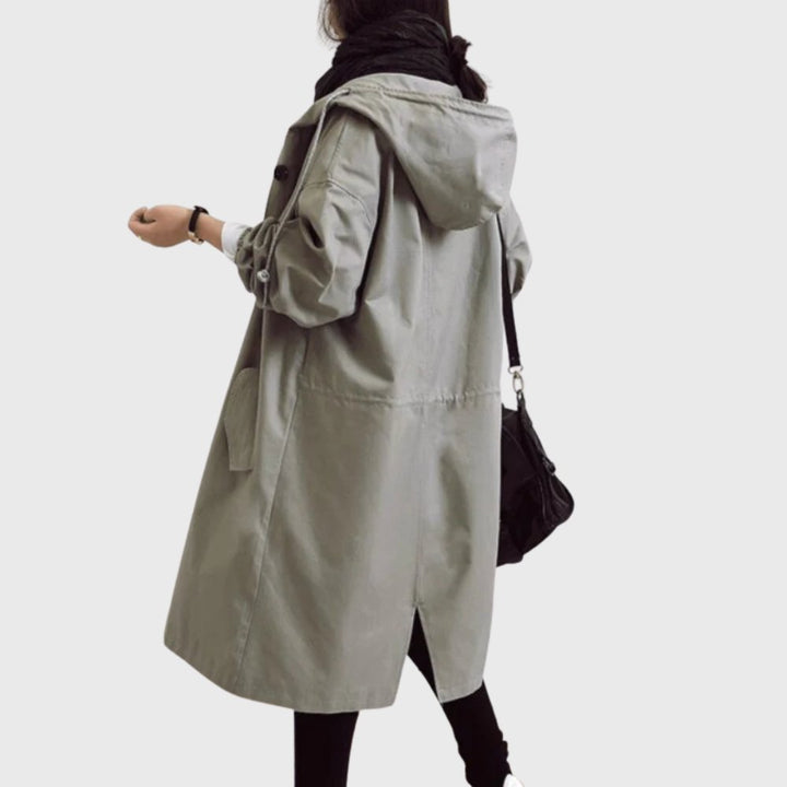 Ruth | Hooded Relaxed-Fit Long Trench Coat
