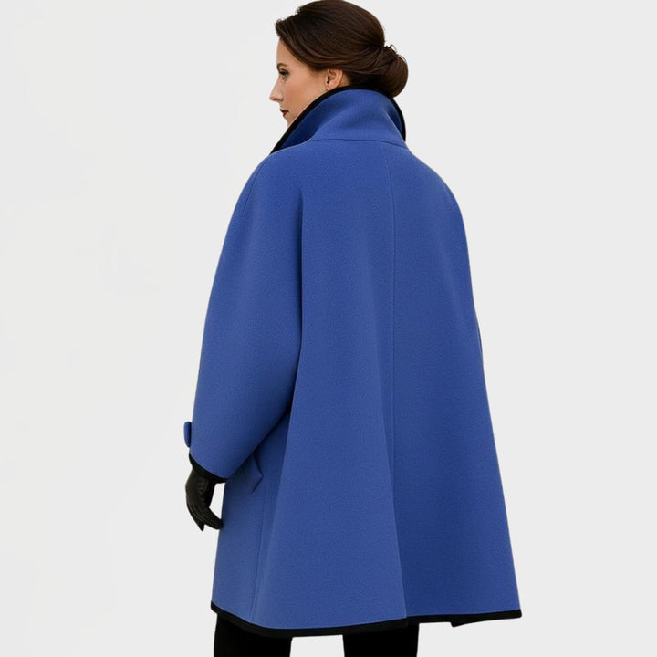 Flora | Oversized Contrast-Trim Coat